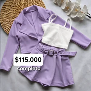 SET BLAZER LILA 3 PIEZAS