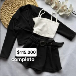 SET BLAZER NEGRO 3 PIEZAS