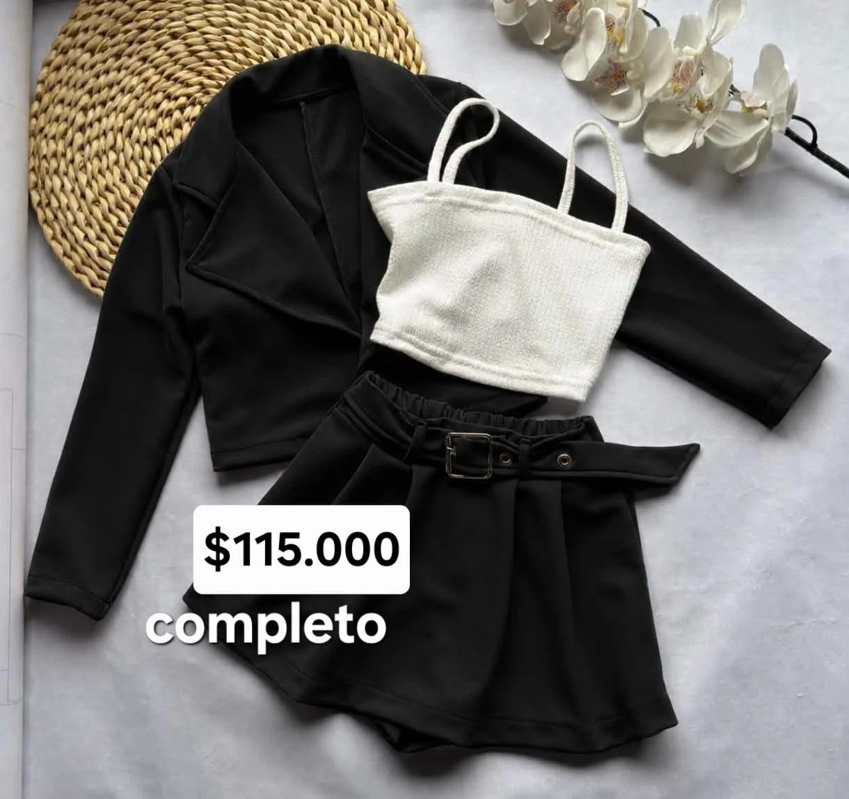SET BLAZER NEGRO 3 PIEZAS